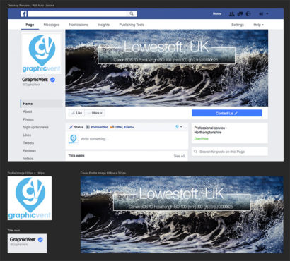 Facebook page template 2016